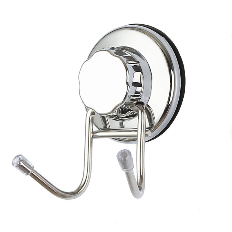 iPEGTOP Strong Suction Cup Hooks Damage Free Stainless Steel Hook for Towel, Robe, Loofah, Bags, Coat, Kitchen Tools and Bathroom Accessories, 2 Pack - Image 2